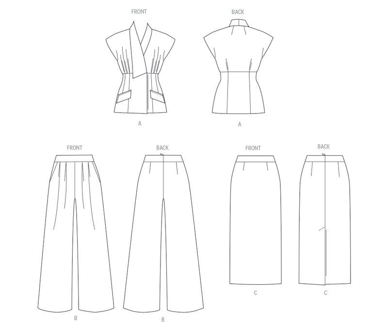 Vogue Misses' Top, Skirt and Pants Sewing Pattern V2097