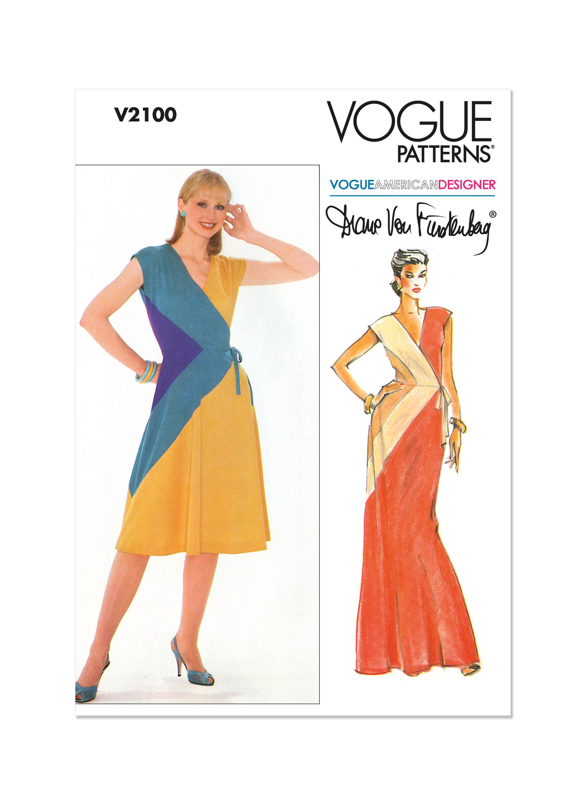 Vogue Misses' Knit Dress by Diane Von Furstenberg Sewing Pattern V2100
