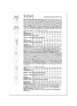 Vogue Misses' Dress with Belt and Sash Sewing Pattern V2101