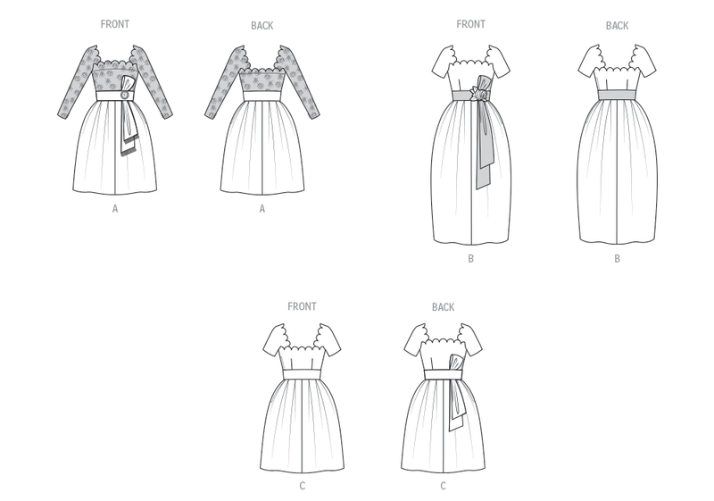 Vogue Misses' Dress with Belt and Sash Sewing Pattern V2101