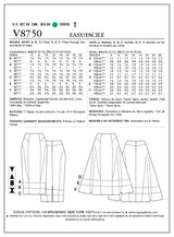 Vogue Skirt Sewing Pattern V8750