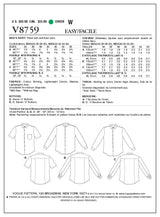 Vogue Top Sewing Pattern V8759