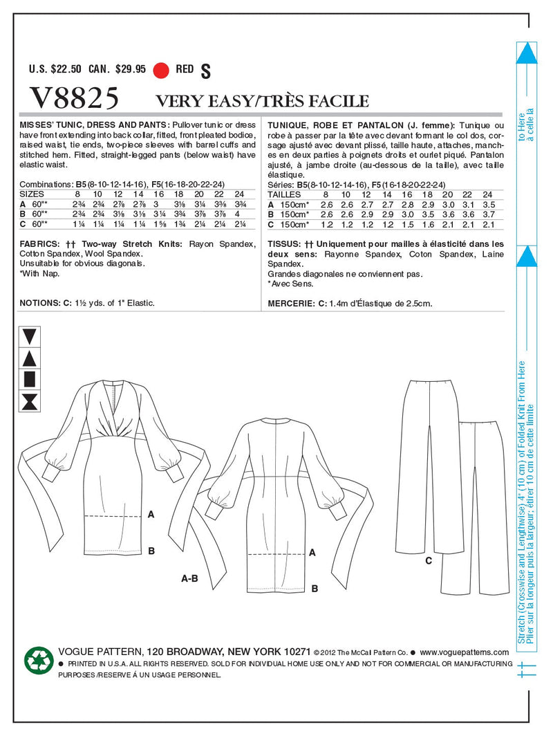 Vogue Dress Sewing Pattern V8825