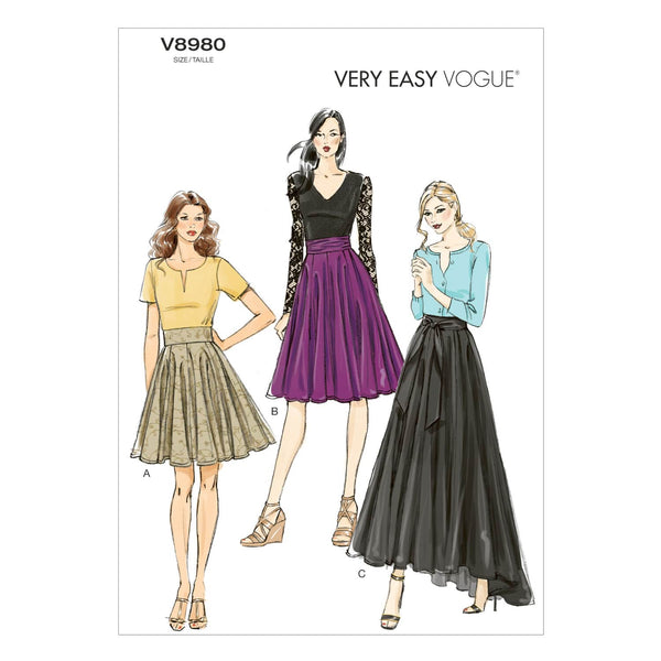 Vogue Skirt Sewing Pattern V8980