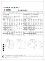 Vogue Top Sewing Pattern V9006