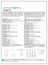 Vogue Undefined Accessories Other Wearing Sewing Pattern V9073OS