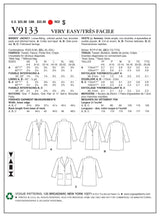 Vogue Jacket Sewing Pattern V9133