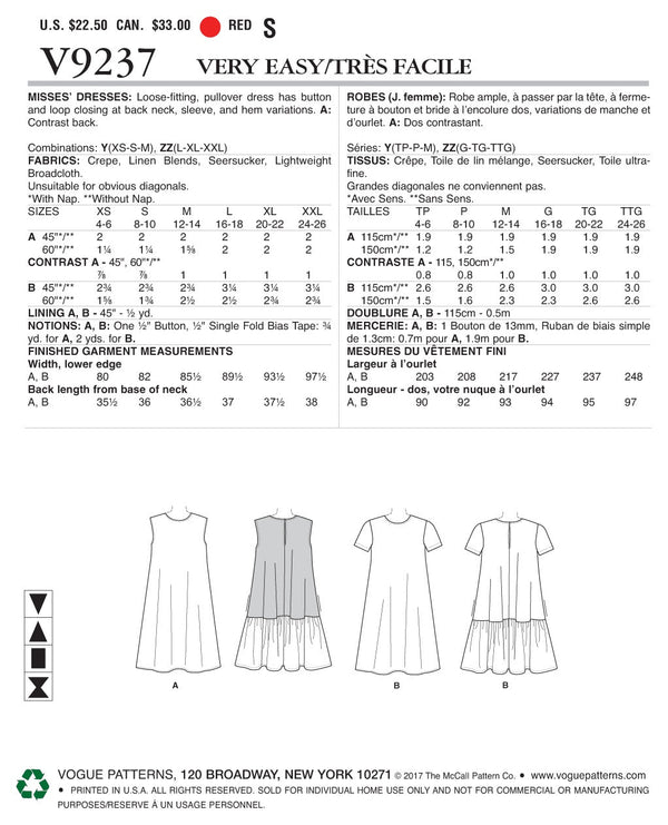 Vogue Dress Sewing Pattern V9237