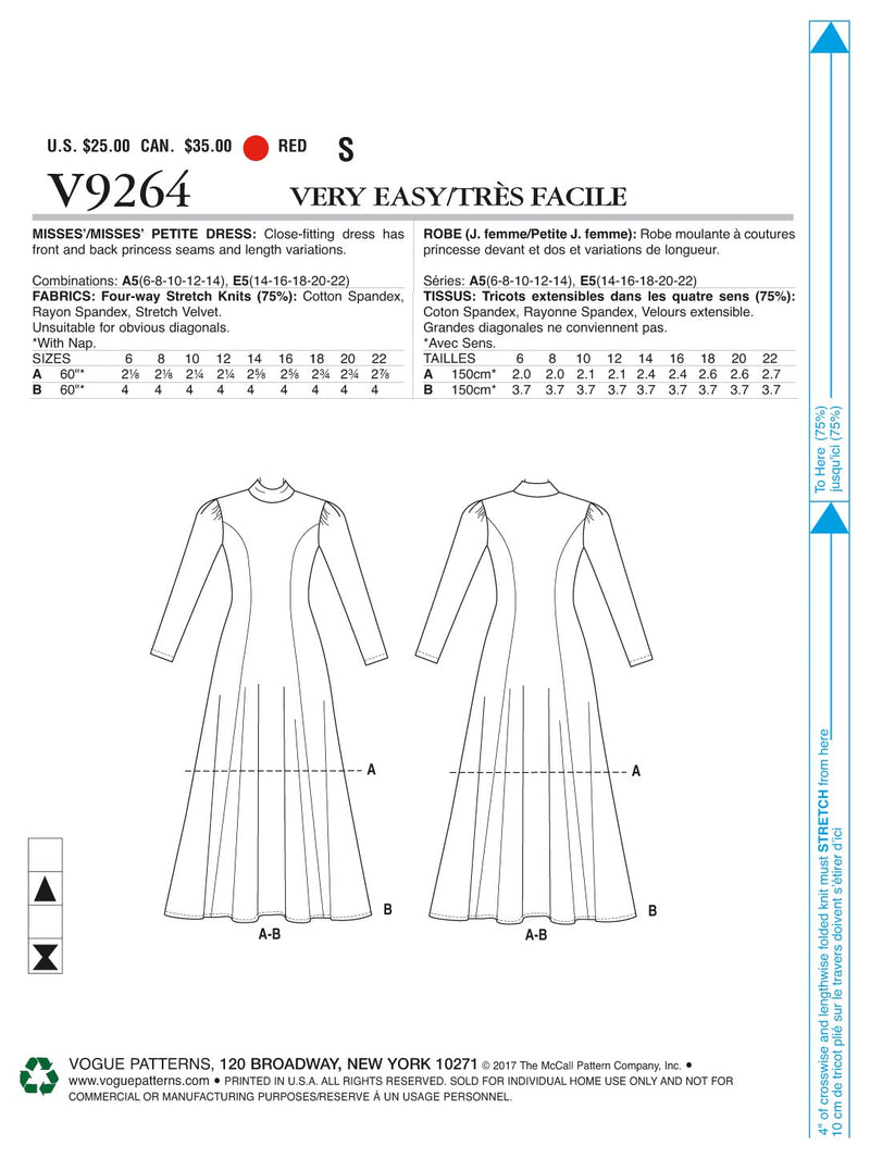 Vogue Dress Sewing Pattern V9264