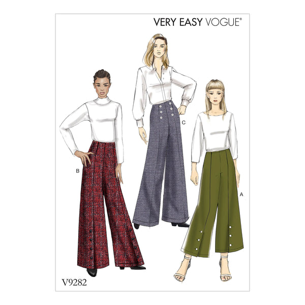 Vogue Misses Skirt/Pants Pants Sewing Pattern V9282OS