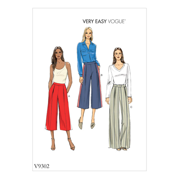 Vogue Misses Skirt/Pants Pants Sewing Pattern V9302