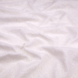 Valerie White Eyelet Cotton Embroidery Dressmaking Fabric - Blossom Vine