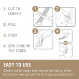 VELCRO® Brand Sew & Stick Tape | Hook & Loop Fastener | Dual-Use for Fabric & Hard Surfaces - 20mm Wide Black