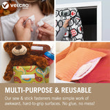 VELCRO® Brand Sew & Stick Tape | Hook & Loop Fastener | Dual-Use for Fabric & Hard Surfaces - 20mm Wide White