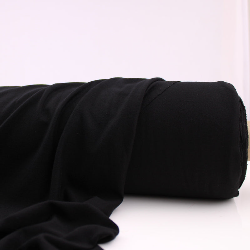 Viola Viscose Jersey 4 Way Stretch Dressmaking Fabric - Black
