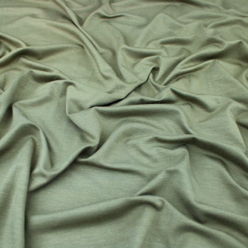 Viola Viscose Jersey 4 Way Stretch Dressmaking Fabric - Dusty Green