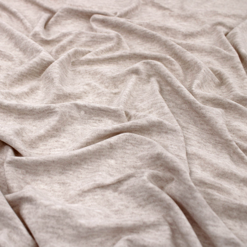 Viola Viscose Jersey 4 Way Stretch Dressmaking Fabric - Natural Marl