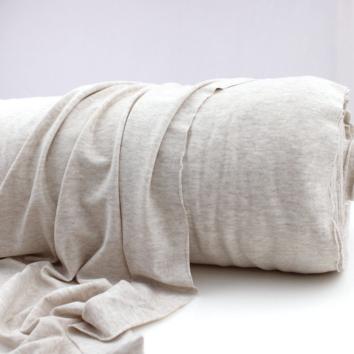 Viola Viscose Jersey 4 Way Stretch Dressmaking Fabric - Natural Marl