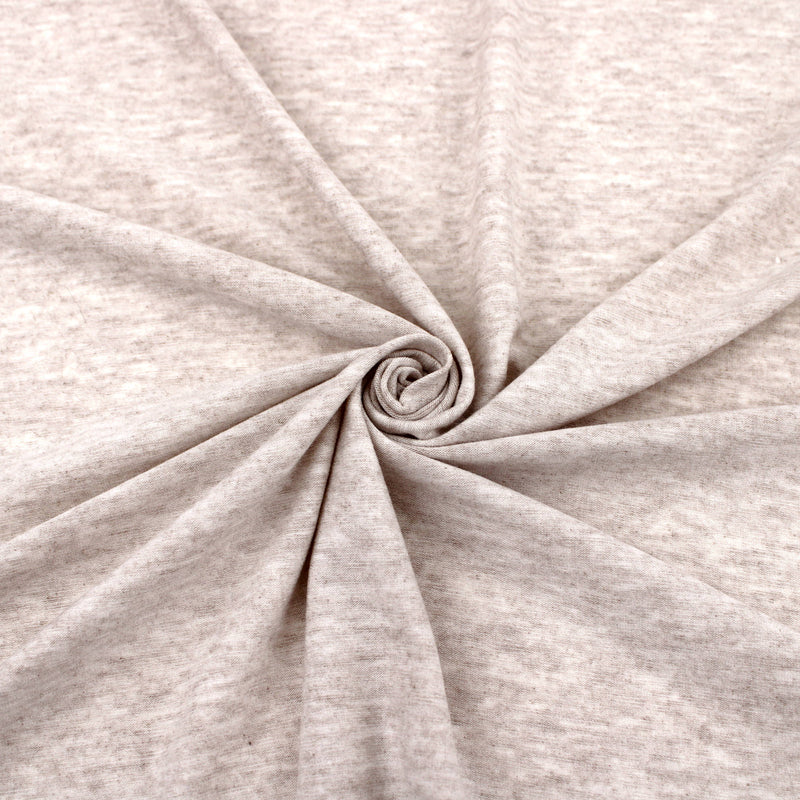 Viola Viscose Jersey 4 Way Stretch Dressmaking Fabric - Natural Marl