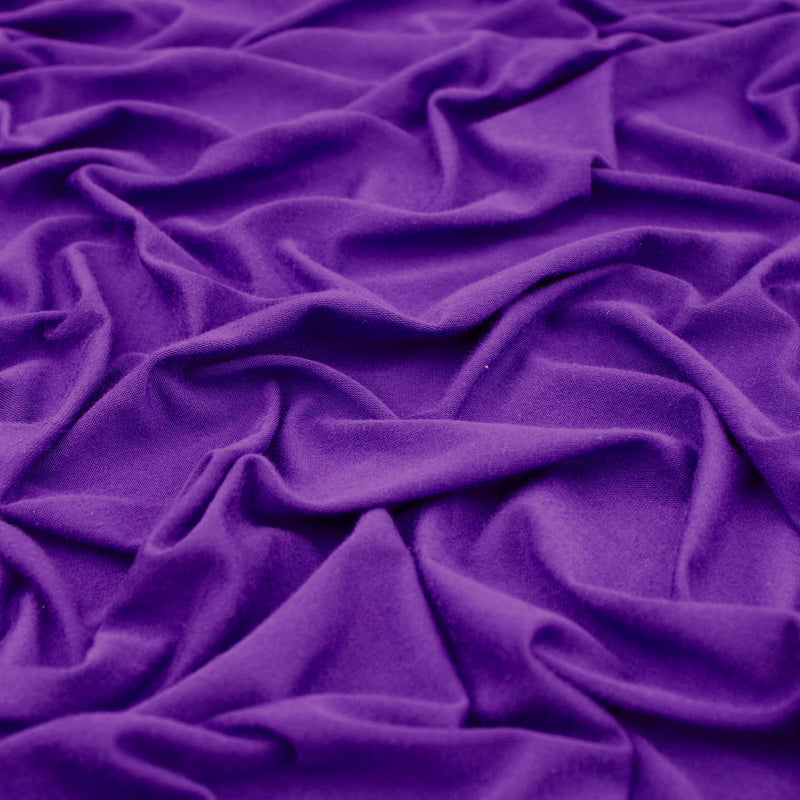 Viola Viscose Jersey 4 Way Stretch Dressmaking Fabric - Purple