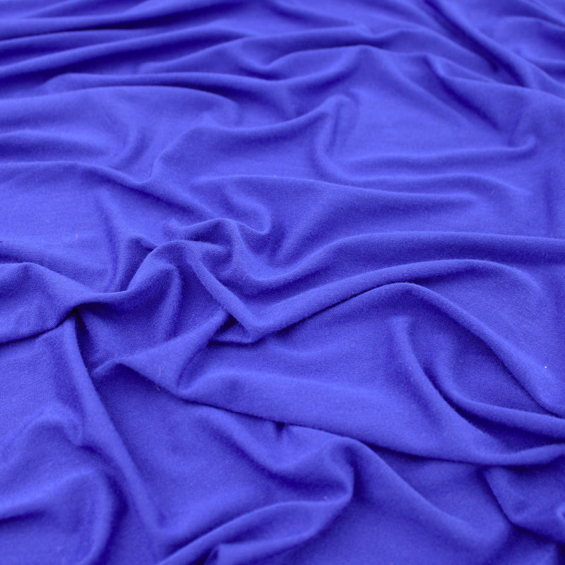 Viola Viscose Jersey 4 Way Stretch Dressmaking Fabric - Royal Blue