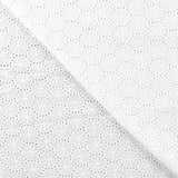 White Broderie Anglaise Pure Cotton - Circle