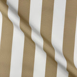 Whitesands Stripe Waterproof Outdoor Garden Upholstery Canvas Fabric - Beige & White