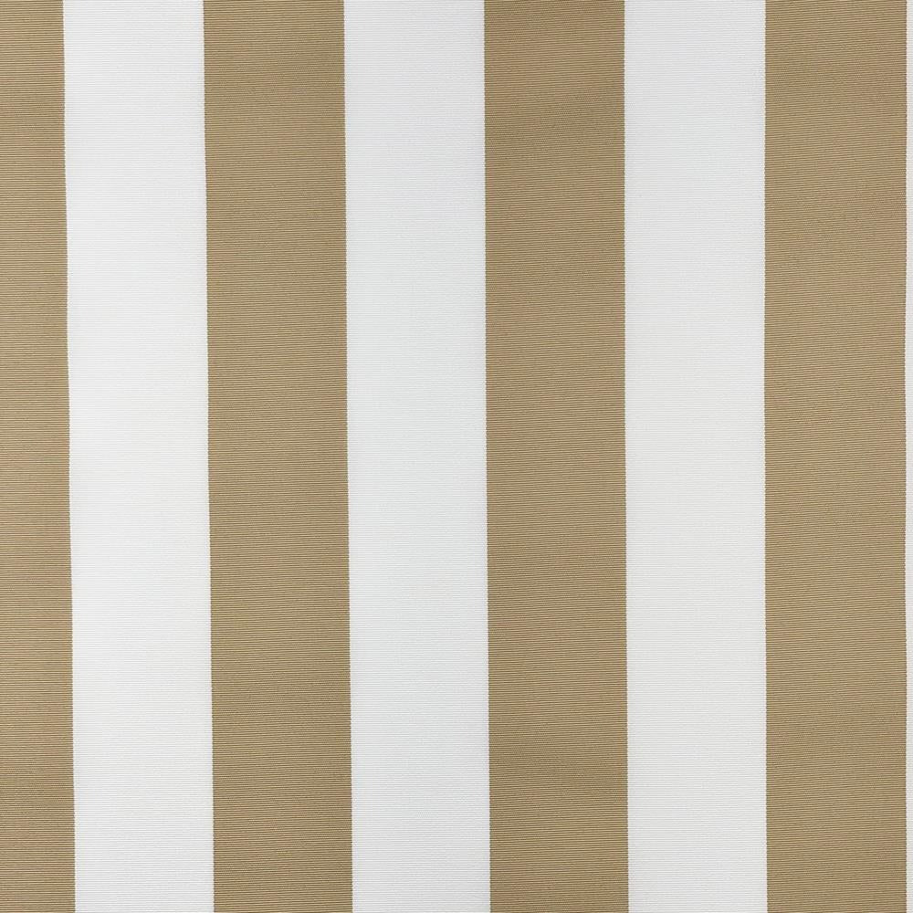 Whitesands Stripe Waterproof Outdoor Garden Upholstery Canvas Fabric - Beige & White