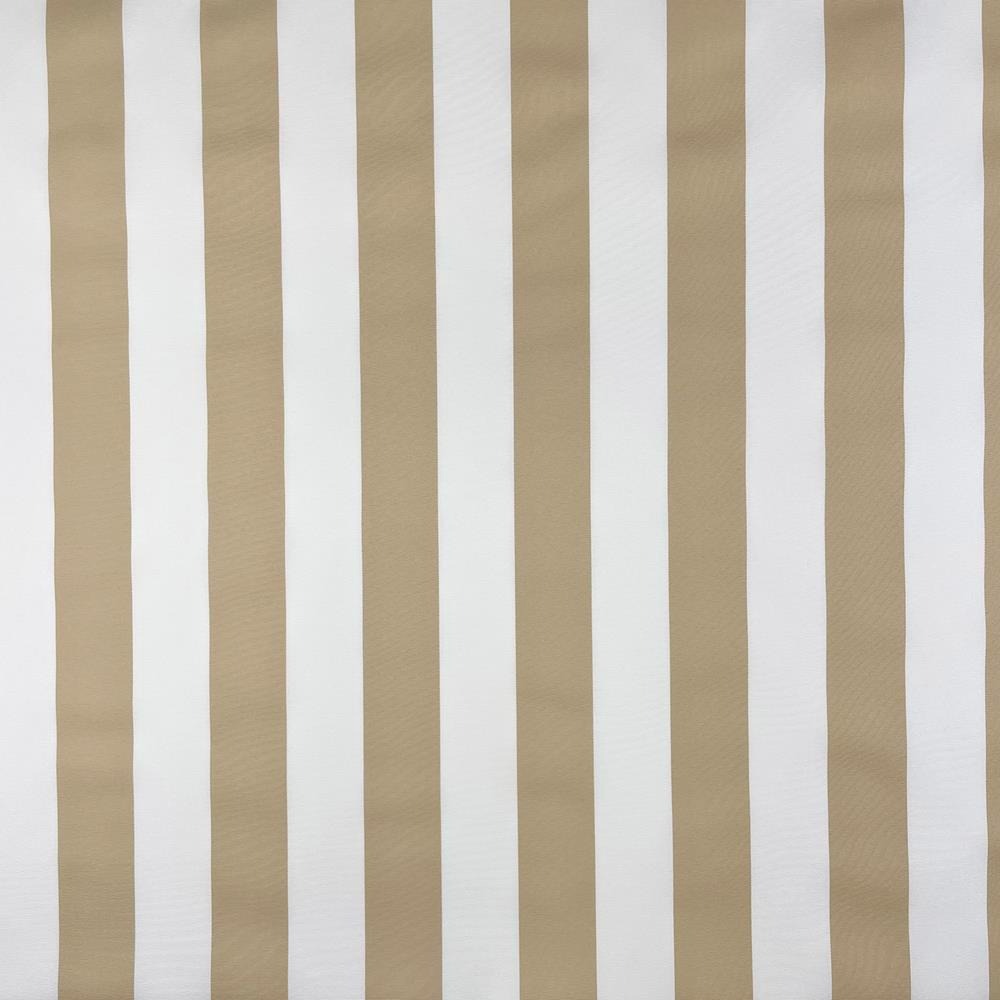 Whitesands Stripe Waterproof Outdoor Garden Upholstery Canvas Fabric - Beige & White