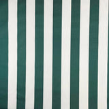 Whitesands Stripe Waterproof Weatherproof Outdoor Garden Upholstery Canvas Fabric - Bottle Green & White