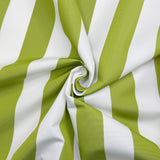 Whitesands Stripe Waterproof Outdoor Garden Upholstery Canvas Fabric - Lime & White