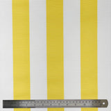 Whitesands Stripe Waterproof Outdoor Garden Upholstery Canvas Fabric - Yellow & White