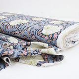 William Morris Viscose Challis Dressmaking Fabric - Pimpernel Blue Willow
