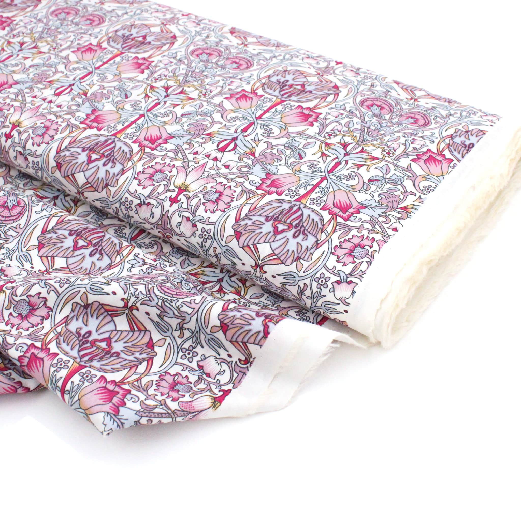 William Morris Pima Cotton Lawn Lodden Strawberry Lullabee Fabrics