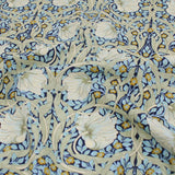 William Morris Viscose Challis Dressmaking Fabric - Pimpernel Sage Willow