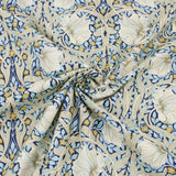 William Morris Viscose Challis Dressmaking Fabric - Pimpernel Sage Willow