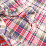 Wisteria Cotton Flannel Yard Dyed Brushed Checked Dressmaking Fabric - Red Olive