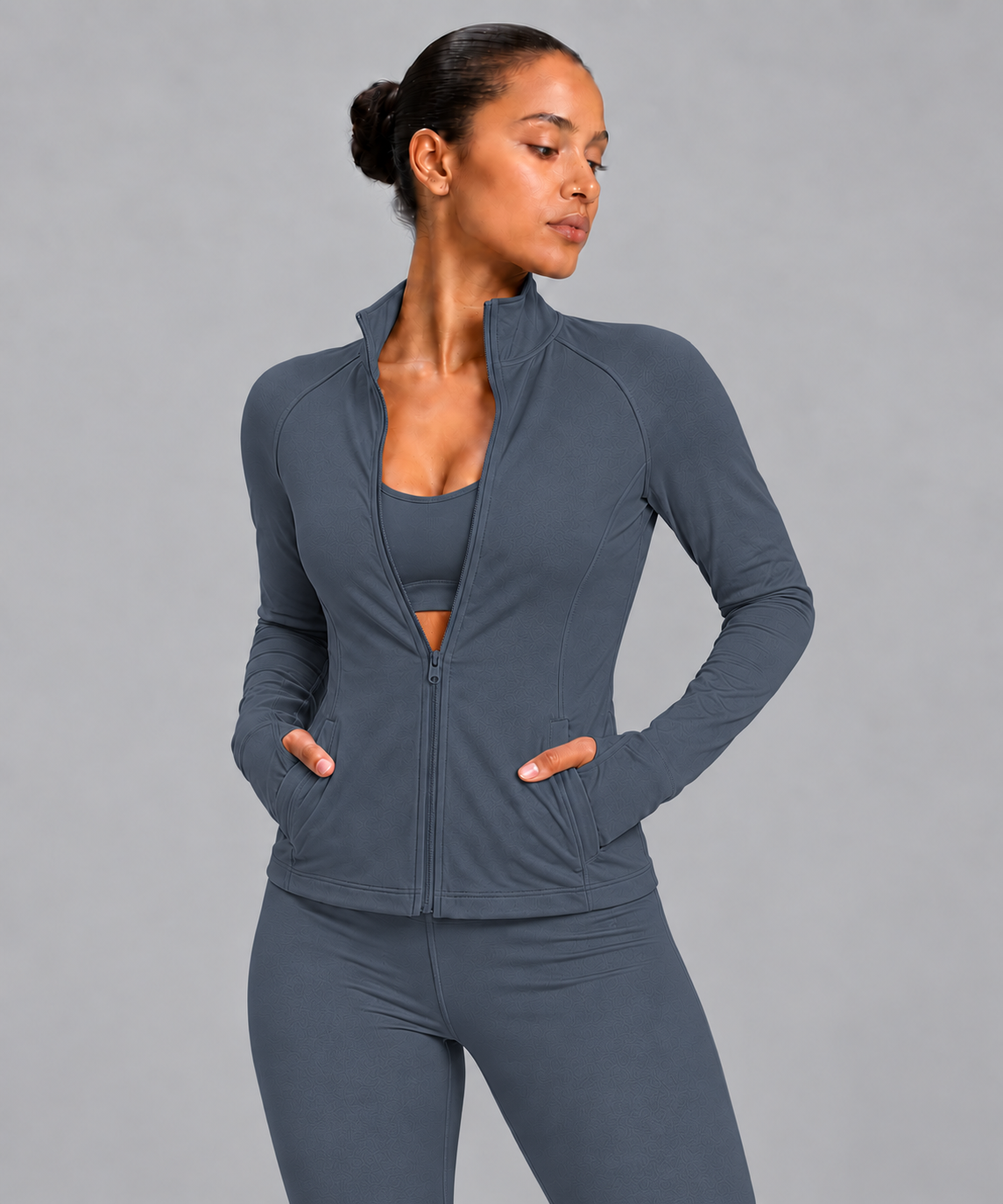 Yoga Stretch Polyester Elastane Activewear Sport Fabric - Navy