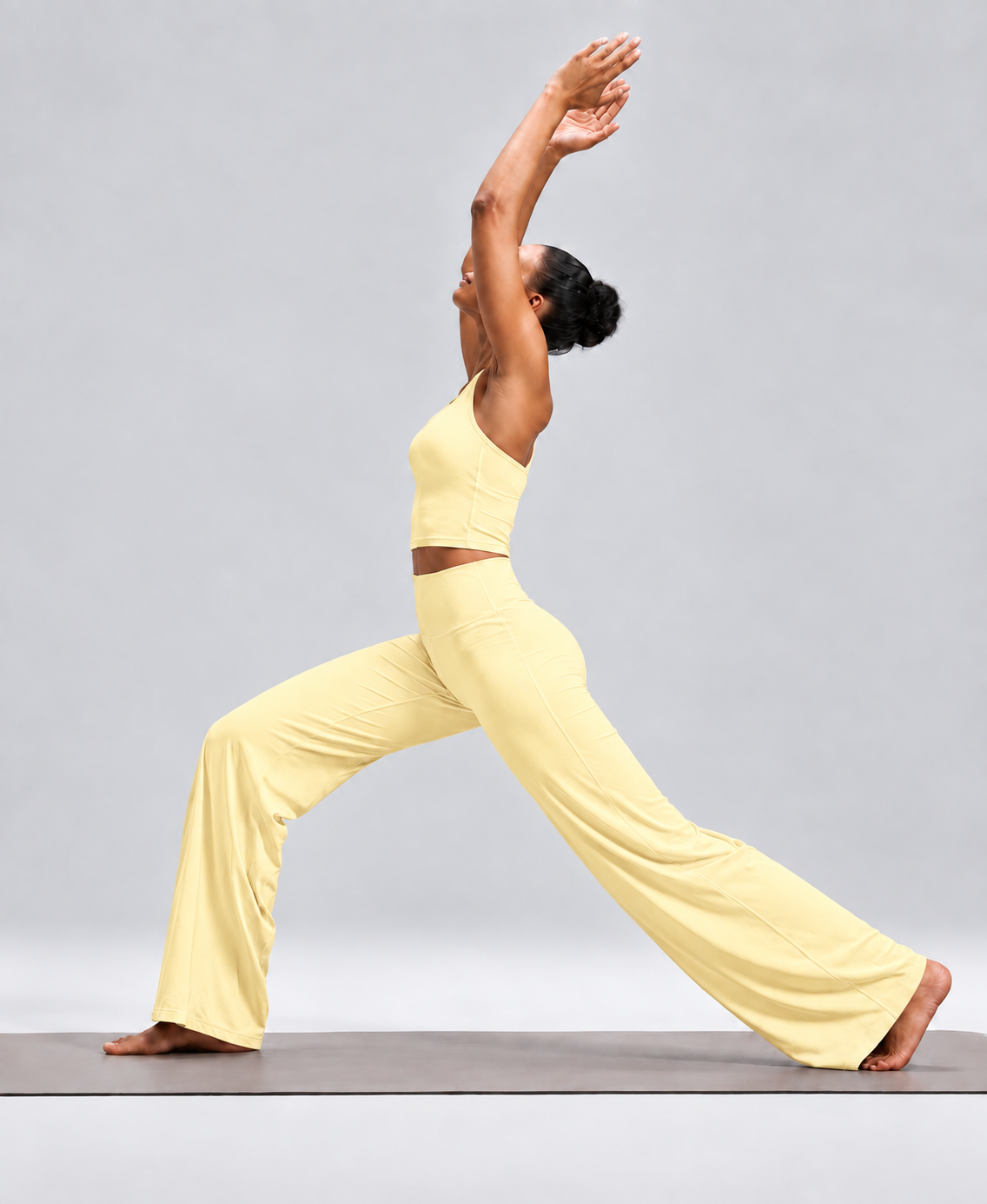 Yoga Stretch Polyester Elastane Activewear Sport Fabric - Pale Yellow