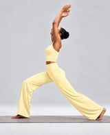 Yoga Stretch Polyester Elastane Activewear Sport Fabric - Pale Yellow