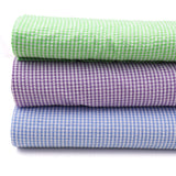Crinkled Checked Printed Seersucker Dressmaking Fabric - Lime
