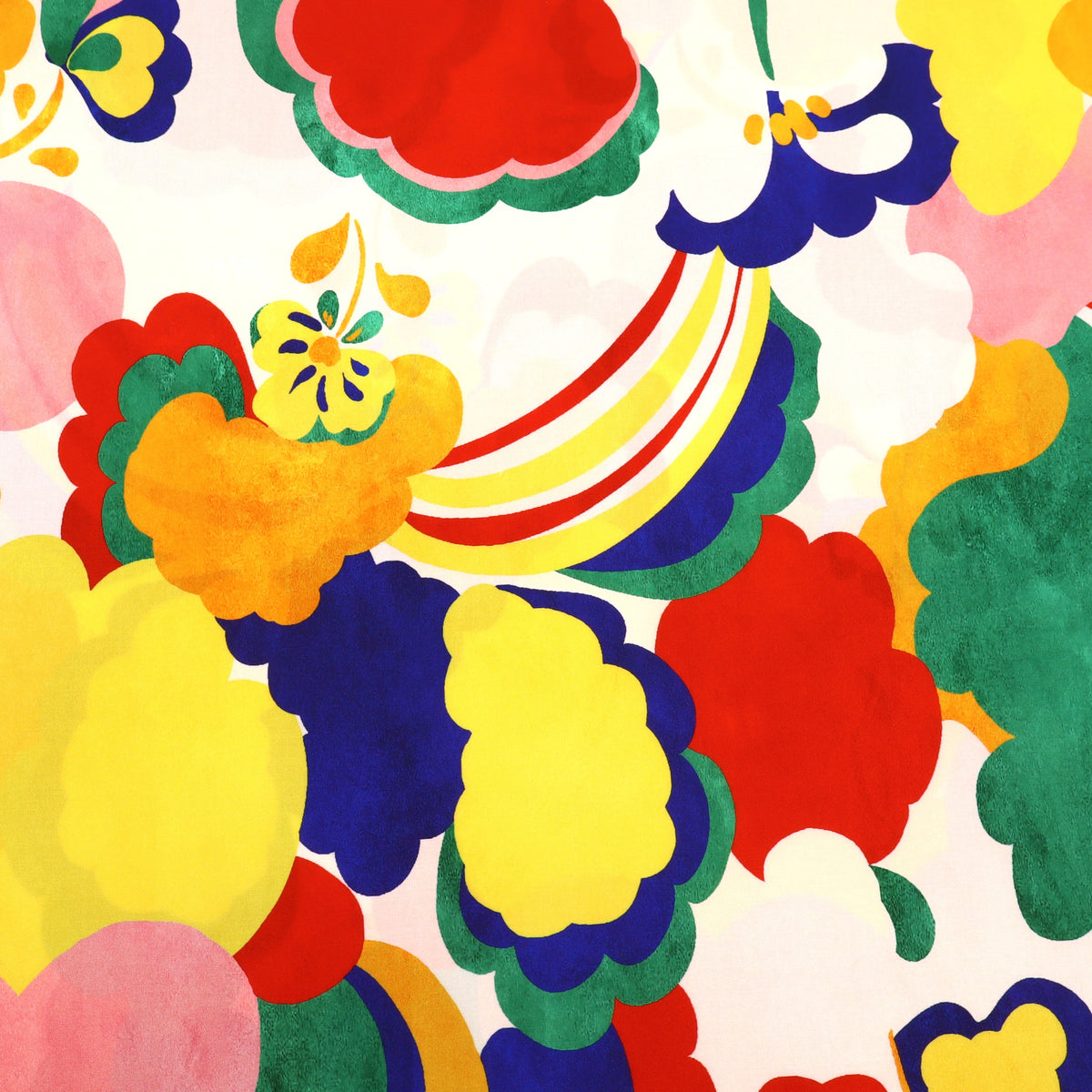 French Printed Viscose Dressmaking Fabric - Viva Flora