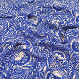French Printed Viscose Dressmaking Fabric - Azure