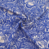 French Printed Viscose Dressmaking Fabric - Azure