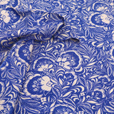 French Printed Viscose Dressmaking Fabric - Azure