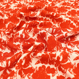 French Printed Viscose Crepe Dressmaking Fabric - Sunset Garden Crepe