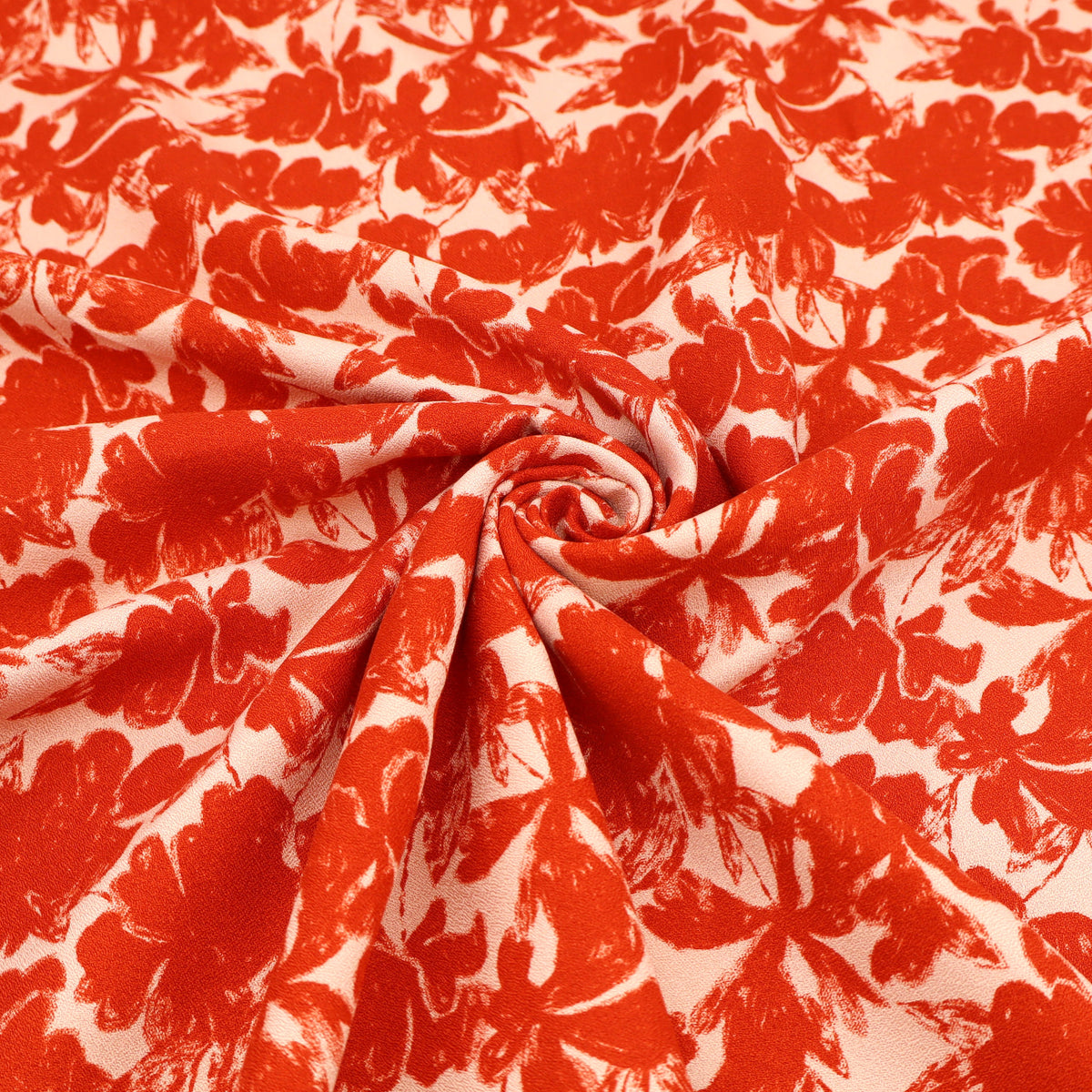 French Printed Viscose Crepe Dressmaking Fabric - Sunset Garden Crepe