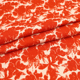French Printed Viscose Crepe Dressmaking Fabric - Sunset Garden Crepe