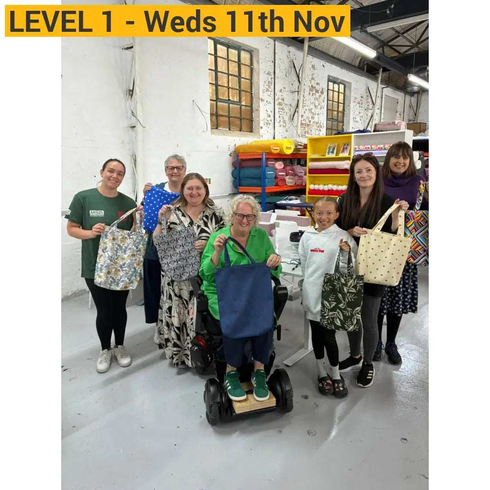 Beginner - Introduction to Machine Sewing - Level 1 - Part 1 - Make a Tote Bag Level 1 - Part 1