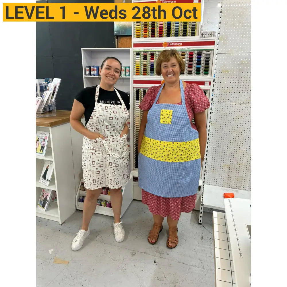 Beginner - Introduction to Machine Sewing - Level 1- Part 2 - Make an Apron Level 1 - Part 2